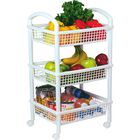 Carrito Servicio Estante Repisera De 3 Cestas Cocina