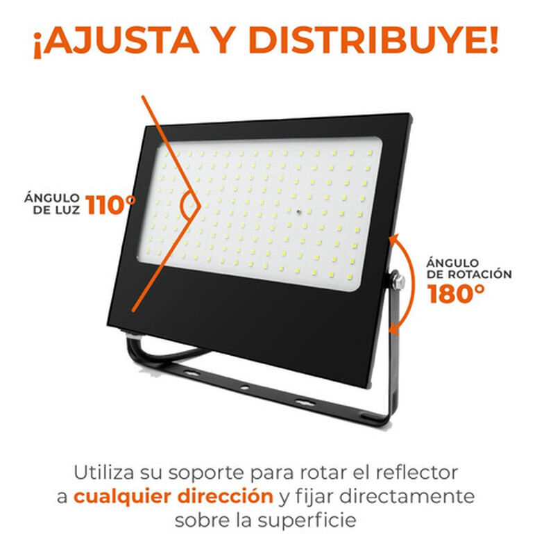 Reflector Led Exterior 100w Luz Fr&iacute;a Ip66 No At... image number null