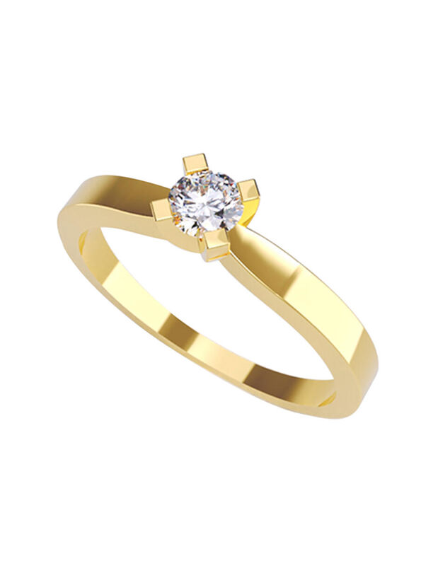Anillo de Compromiso de 14K con Diamante de Lab... image number null