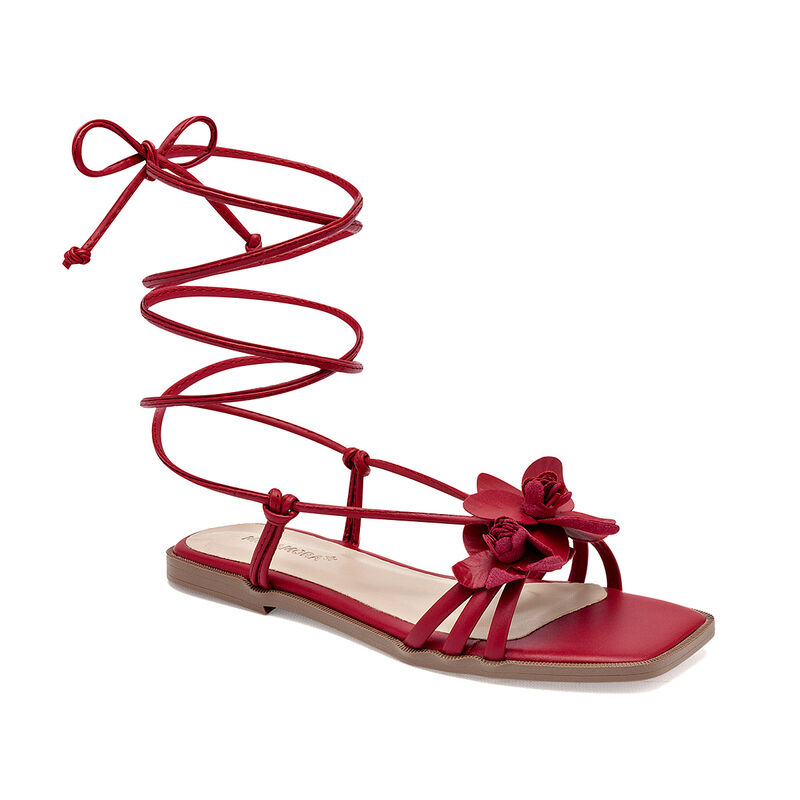 Moramora sandalia piso para mujer rojo cod 1407... image number null