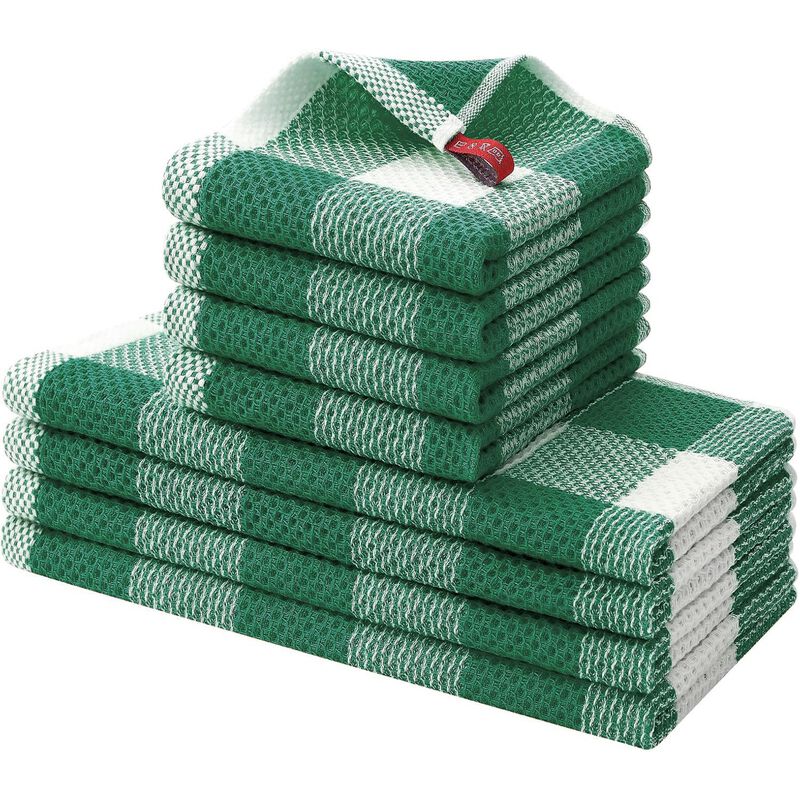 Juego de Toallas de Algod&oacute;n Homaxy 8 Piezas Bla... image number null
