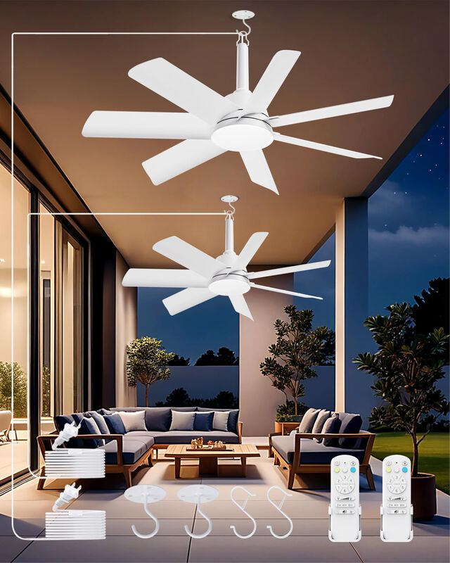 Ventilador De Techo Lanmel 71 cm Blanco Con Con... image number null