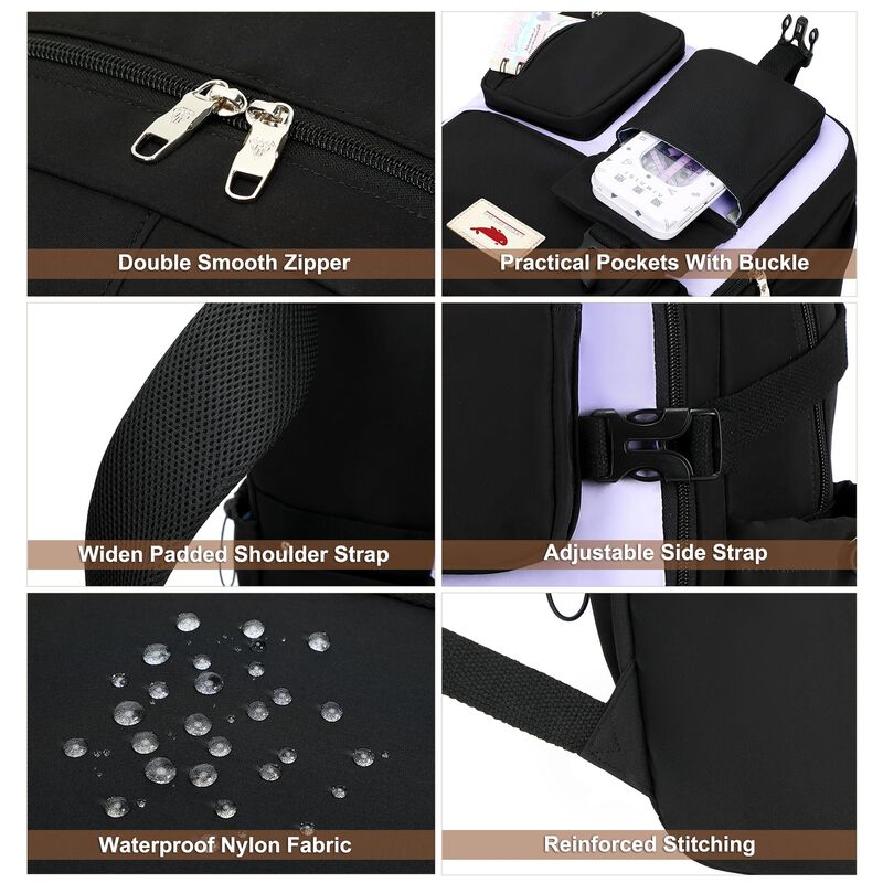 Mochila LXYGD 15.6" Antirrobo Viaje Negra Morad... image number null