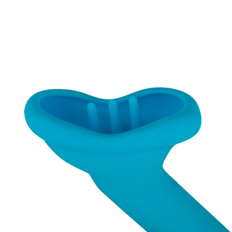 VIBRADOR DE GEL TEXTURIZADO ORAL AZUL image number null