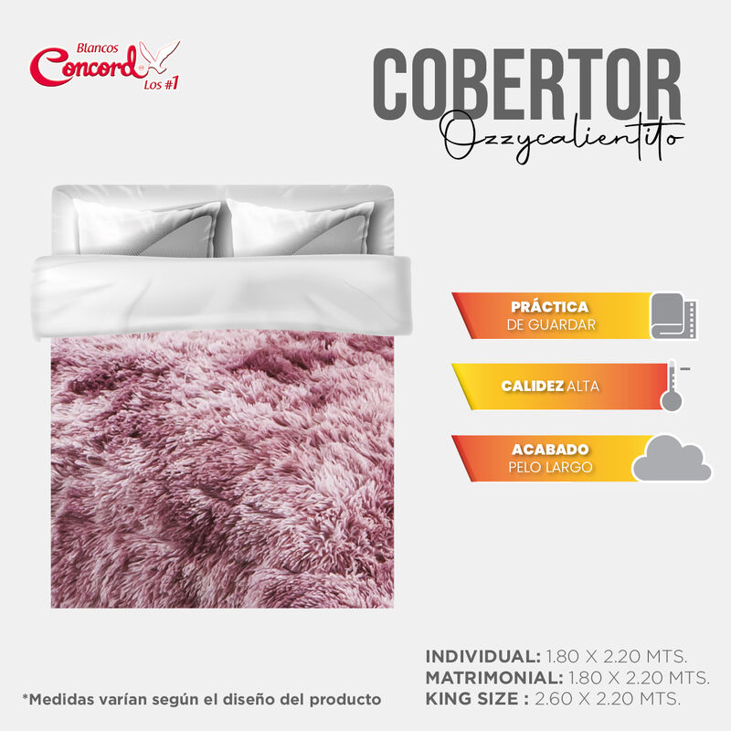 COBERTOR SHAGGY PACHICALIENTITO UVA MAT/IND image number null