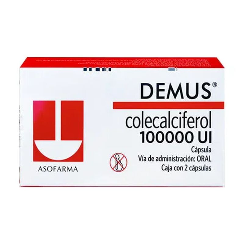 DEMUS COLECALCIFEROL 100 0000 UI CON 2 C&Aacute;PSULAS image number null