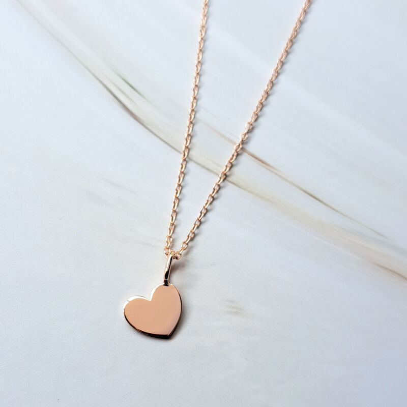 Dije coraz&oacute;n Amore de plata con ba&ntilde;o de oro ros... image number null