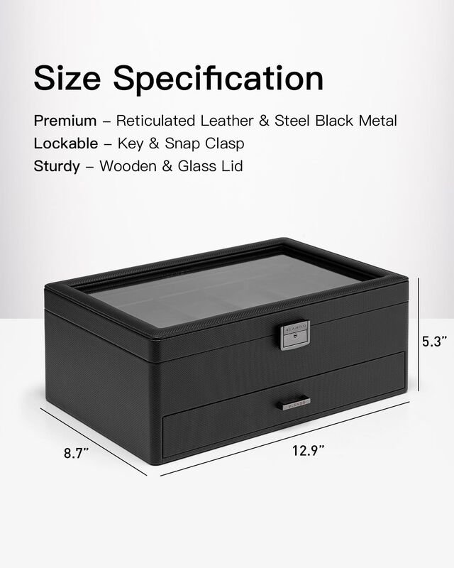 Caja De Relojes Vlando Para 10 Relojes De Piel ... image number null