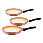 3 Sartenes Hudson Aluminio 20cm/24cm/26 cm Color Cobre Antiadherente