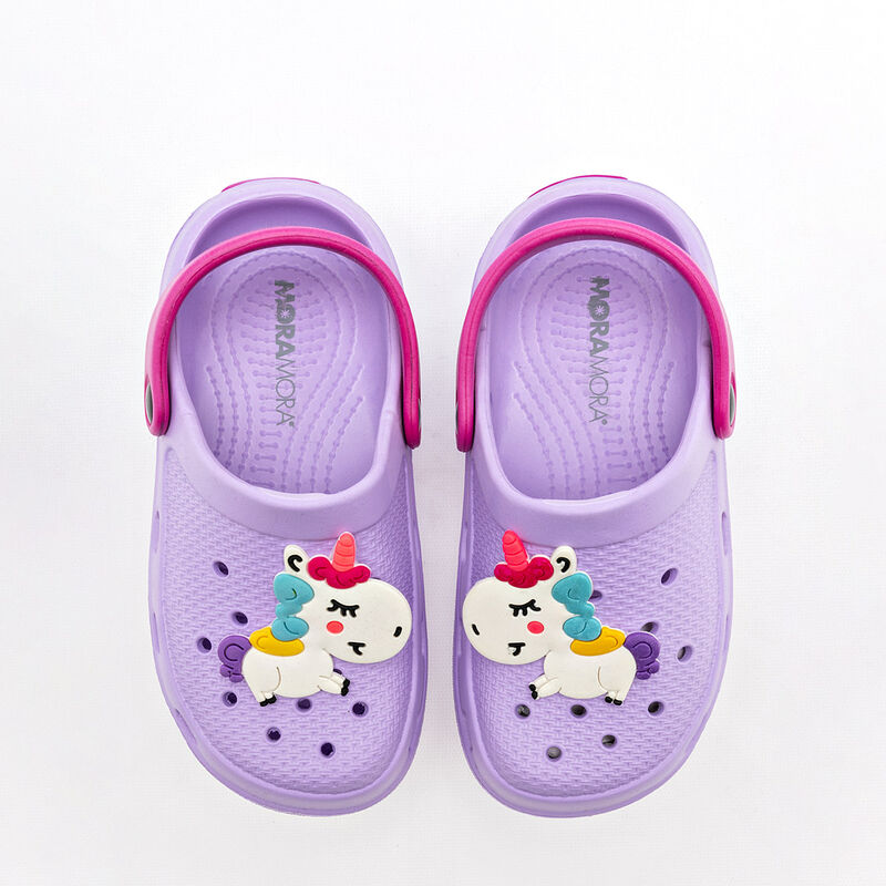 Moramora Sandalia para niña lila fucsia image number null