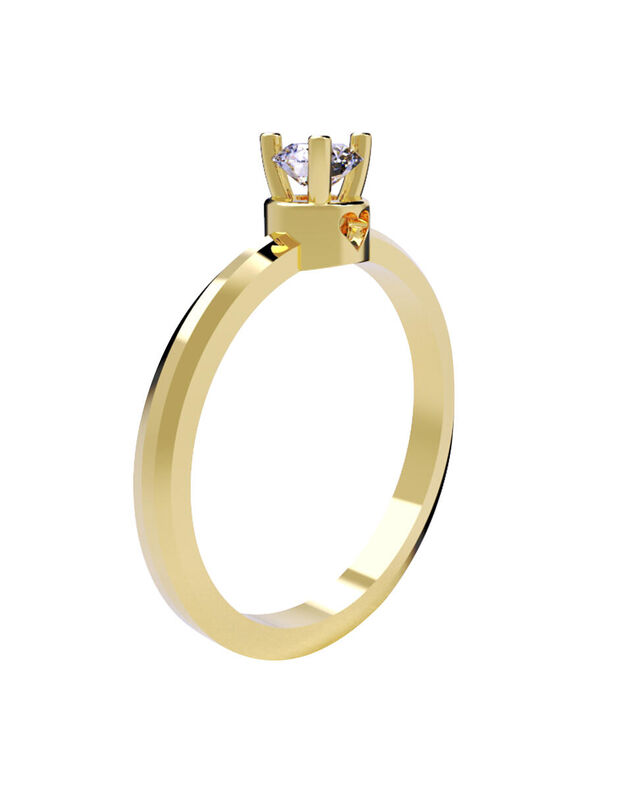 Anillo de Compromiso de 14K con Diamante de Lab... image number null