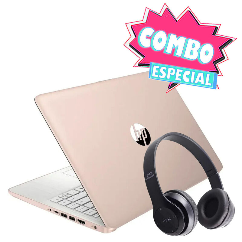 Combo Laptop Hp 14" Celeron 128Gb 4Gb Ram Dorad... image number null