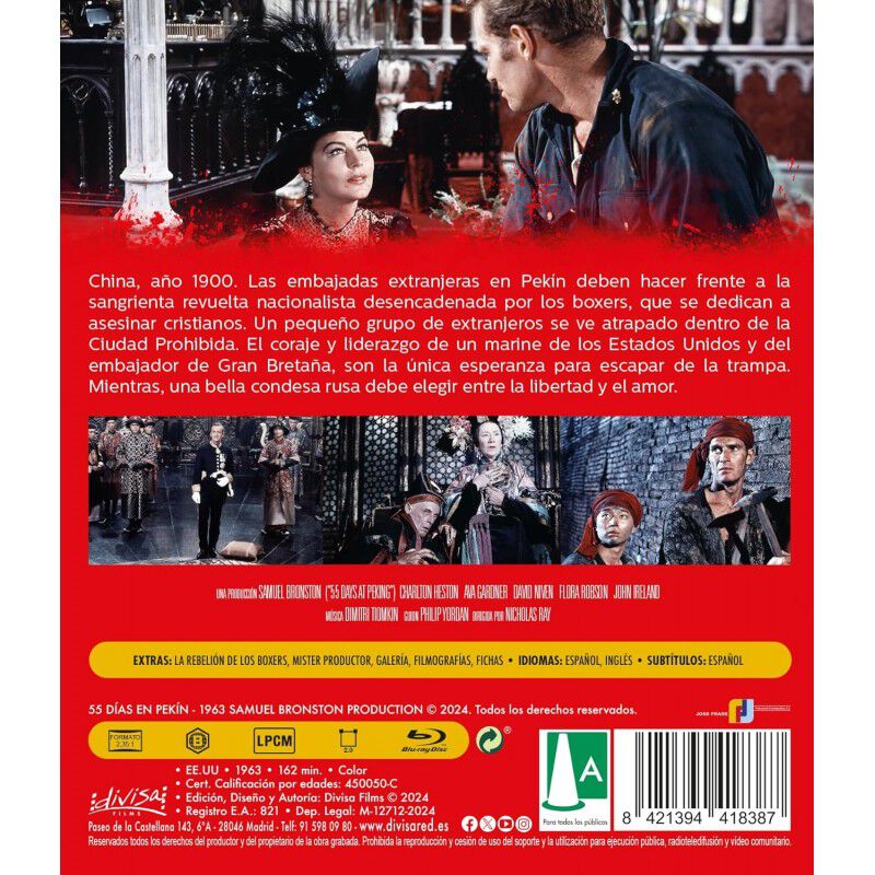 55 d&iacute;as en Pek&iacute;n [Blu-Ray] (1963) 55 Days at Pe... image number null