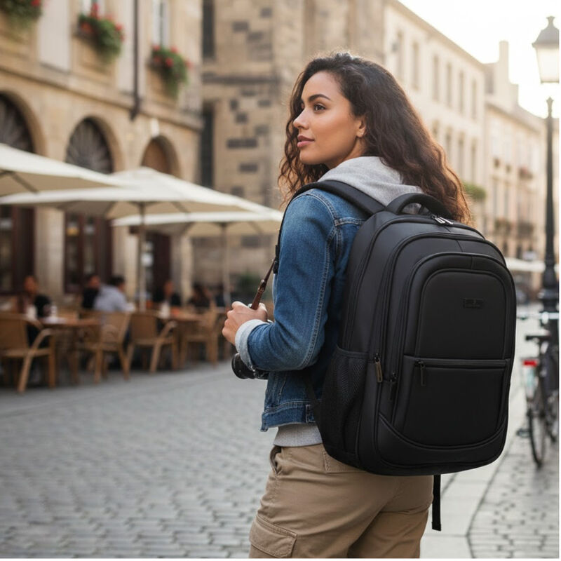 COMBO Mochila Laptop + Mouse Recargable Rosa Pe... image number null