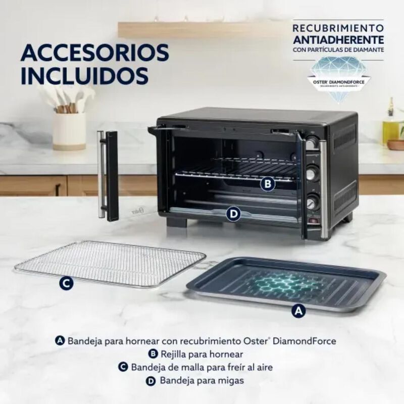Horno El&eacute;ctrico Con Freidora De Aire Oster 25 L... image number null