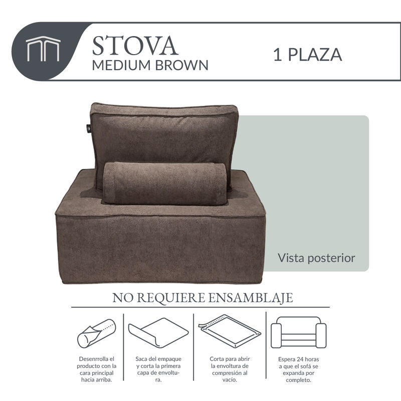 Sill&oacute;n Espuma Alta densidad STOVA Medium Brown ... image number null