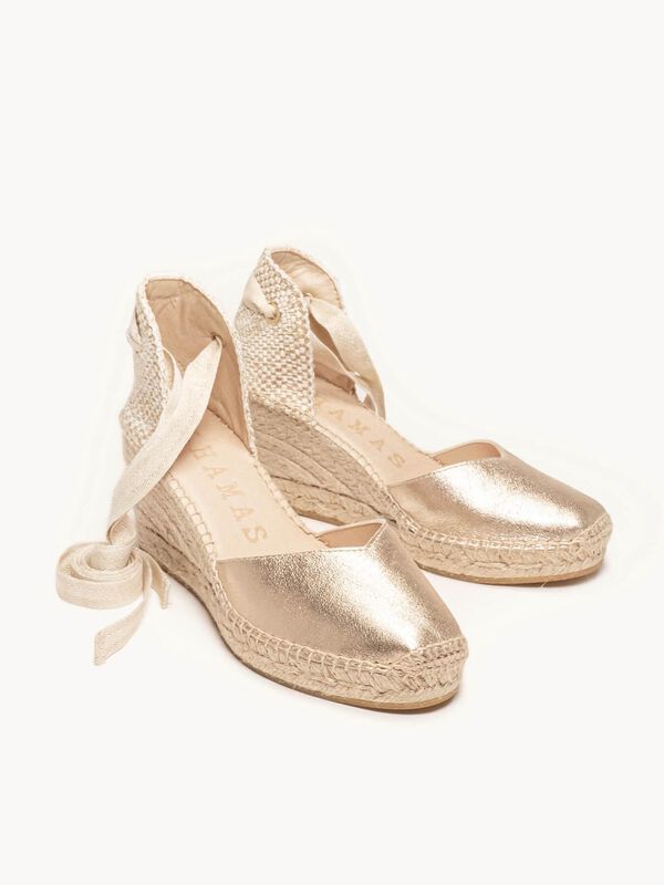 Alpargata Romero Cu&ntilde;a Media Ante Metal Oro image number null
