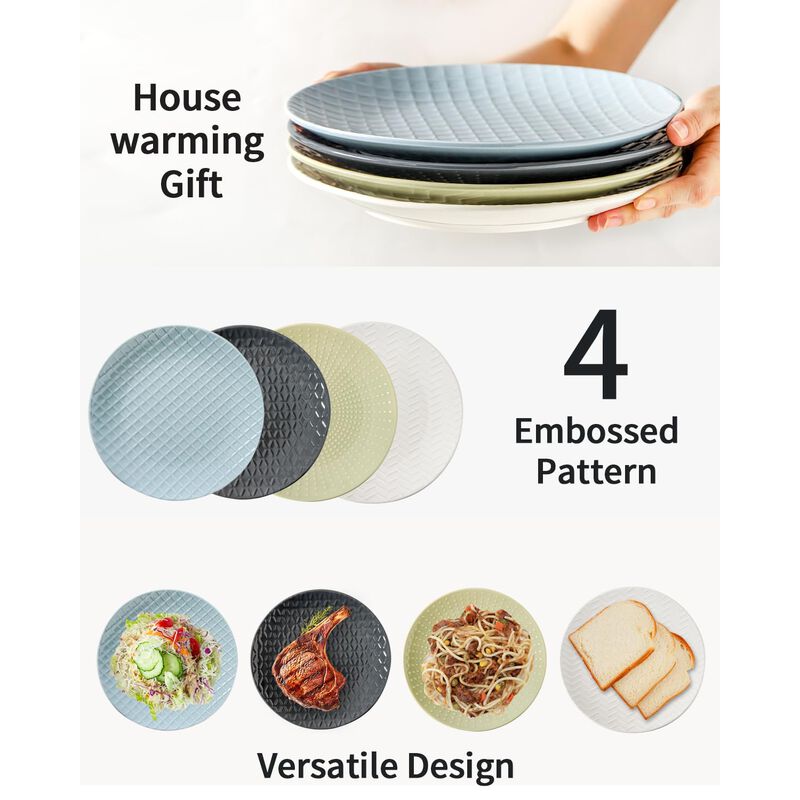 Platos de cena Hasense de 25 cm con relieve, ju... image number null