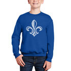 Sudadera De Cuello Redondo Word Art Para Ni&ntilde;o - Letra De When The Saints Go Marching In - Azul Rey