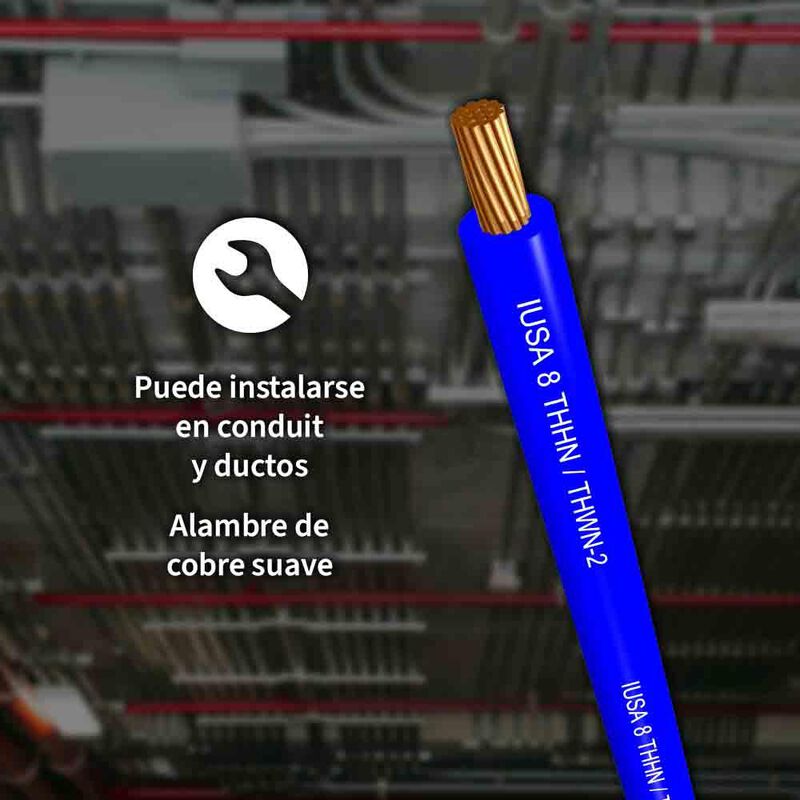 Cable Calibre 12 Thw-ls / Thhw-ls 100 M Azul image number null