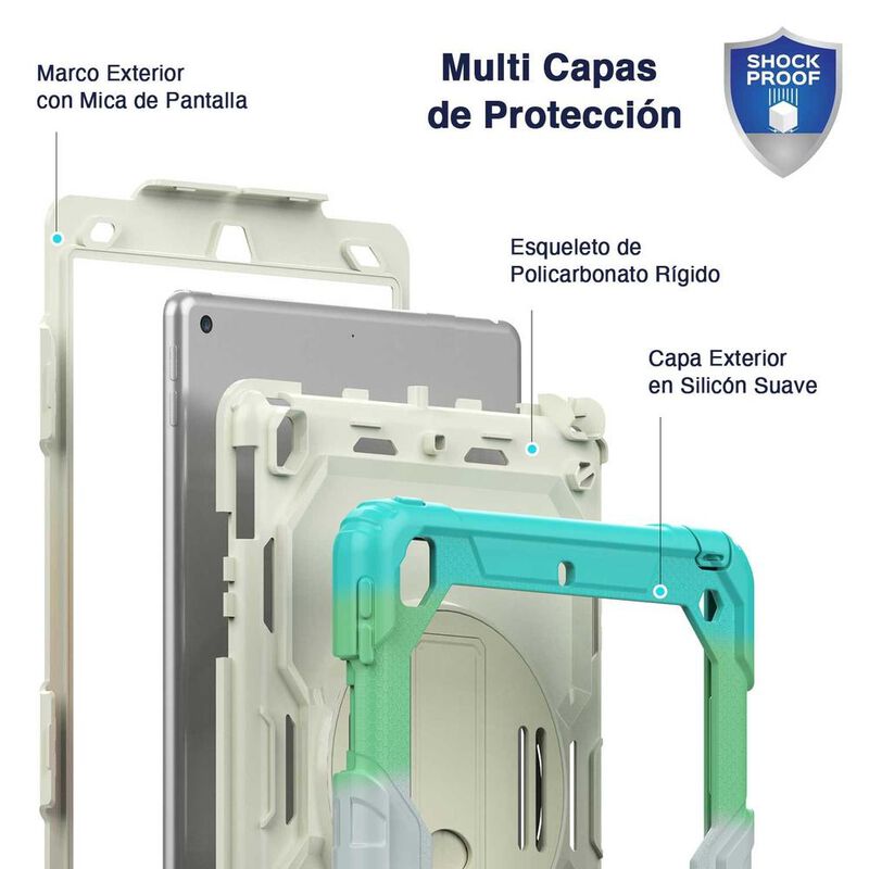 Funda TEKKU StrapB uso rudo para iPad 10 de 10.... image number null