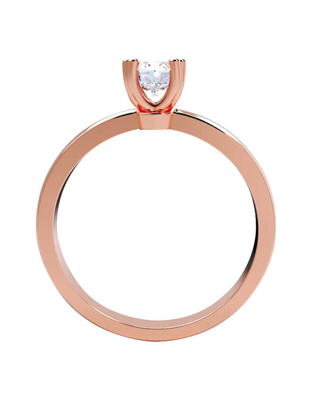 Anillo de Compromiso en Oro Rosa 14K con Circon... image number null