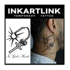Tatuaje Temporal Inkartlink 2 Hojas Estrella Cruz