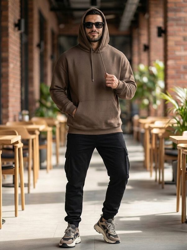 Sudadera Hoodie para Hombre con Capucha y Bolsi... image number null