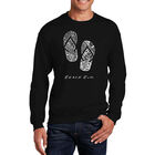 Sudadera De Cuello Redondo Word Art Para Hombre - Beach Bum - Negro
