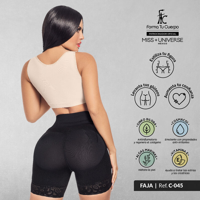 Faja short levanta pompis Invisible negra image number null
