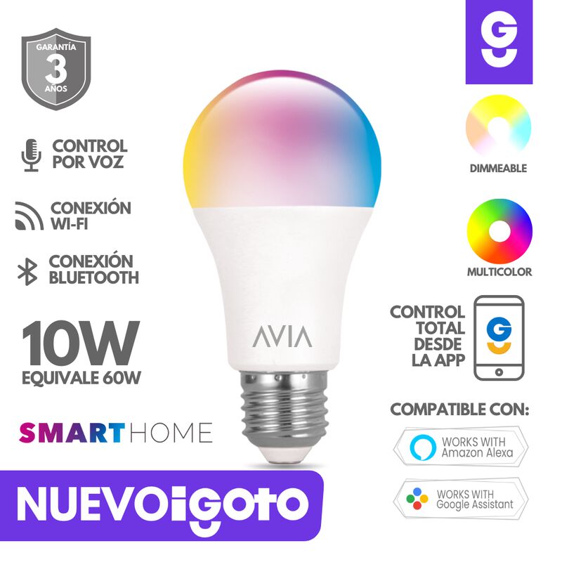 Foco Inteligente Wifi 10w Avia Smarthome Dimeab... image number null