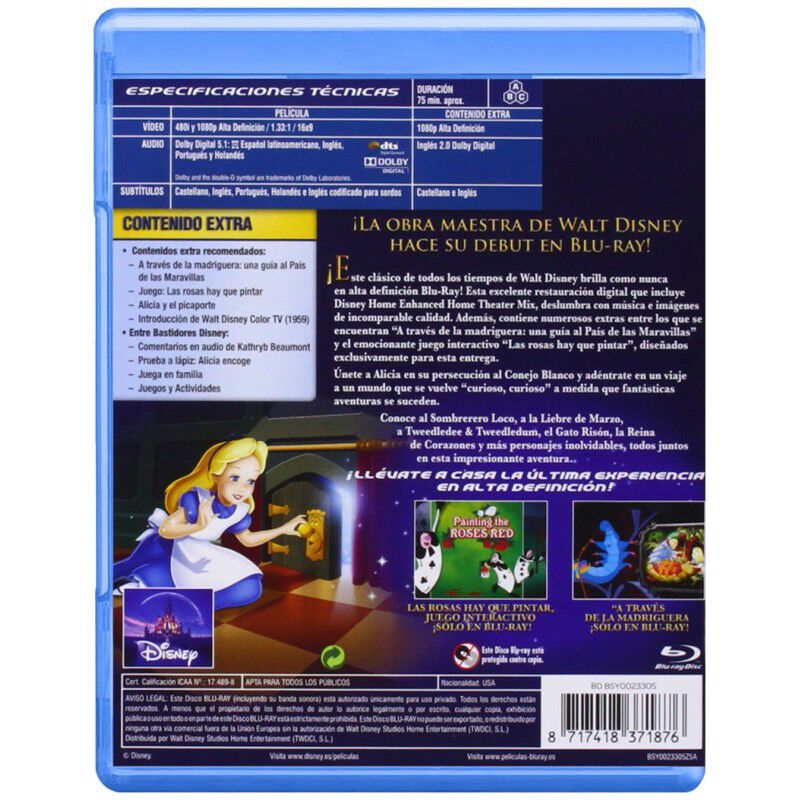 Alicia En El Pa&iacute;s De Las Maravillas [blu-ray] image number null