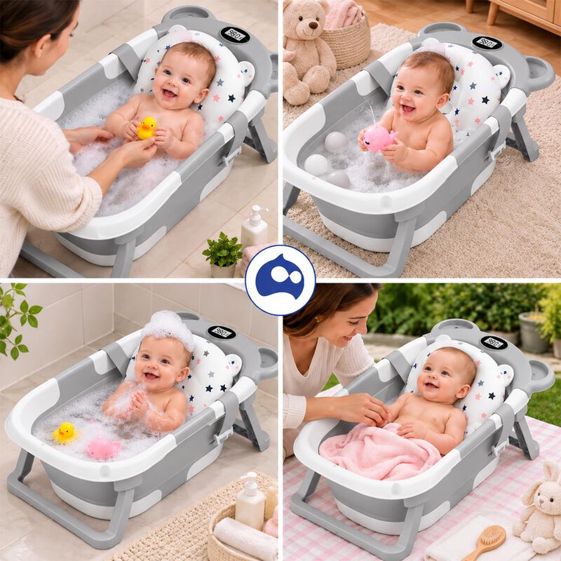 Ba&ntilde;era Para Beb&eacute; Plegable Con Term&oacute;metro Y Alfo... image number null