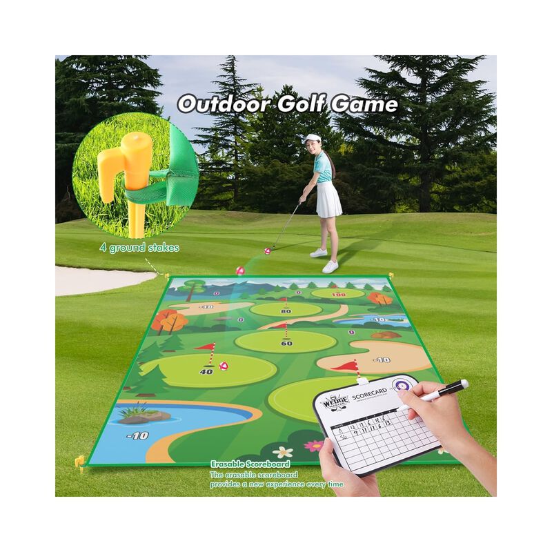 Mini Set De Golf Para Ni&ntilde;os Con Tapete 120&times;178 ... image number null