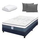 Colch&oacute;n Queen Size Cantabria + Box + Almohada 2 Pack + Protector Cloud