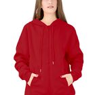 Sudadera De Mujer Con Cierre Y Capucha Sud-1015-3 Rojo Con Interior De Abrigo Termico