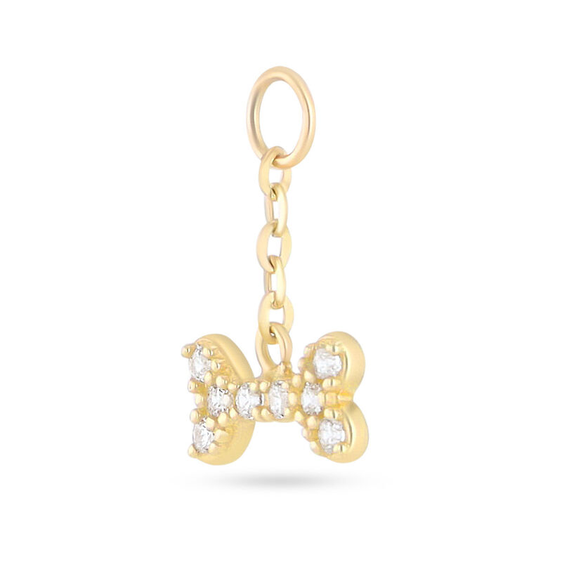Charm En Forma De Huesito De Oro Amarillo 14k C... image number null