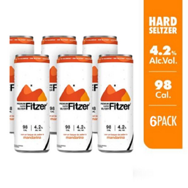 Fitzer Hard Seltzer Mandarina 6 Pack Lata 355 m... image number null