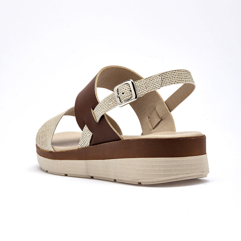 Via Victoria sandalia plataforma para mujer caf... image number null