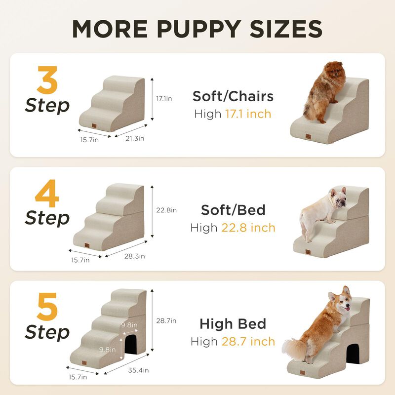 Escalera Para Perros Joydeco 43 cm 3 Pelda&ntilde;os C... image number null