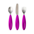 Juego De Cubiertos Transicionales Infantiles Boon Morado