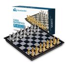 Ajedrez Profesional Magnético con Tablero Plegable Dorado y Plateado Bluelander