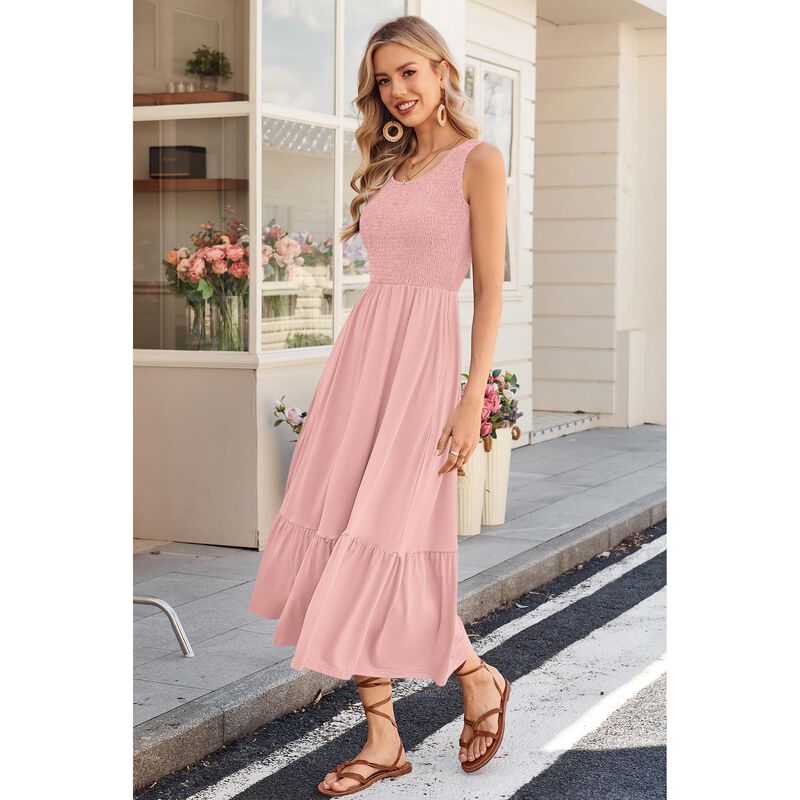 Vestido Maxi Sin Mangas Auselily Rosa Claro M image number null
