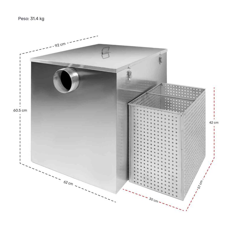 Trampa Grasa Industrial Restaurantes Acero Inox... image number null