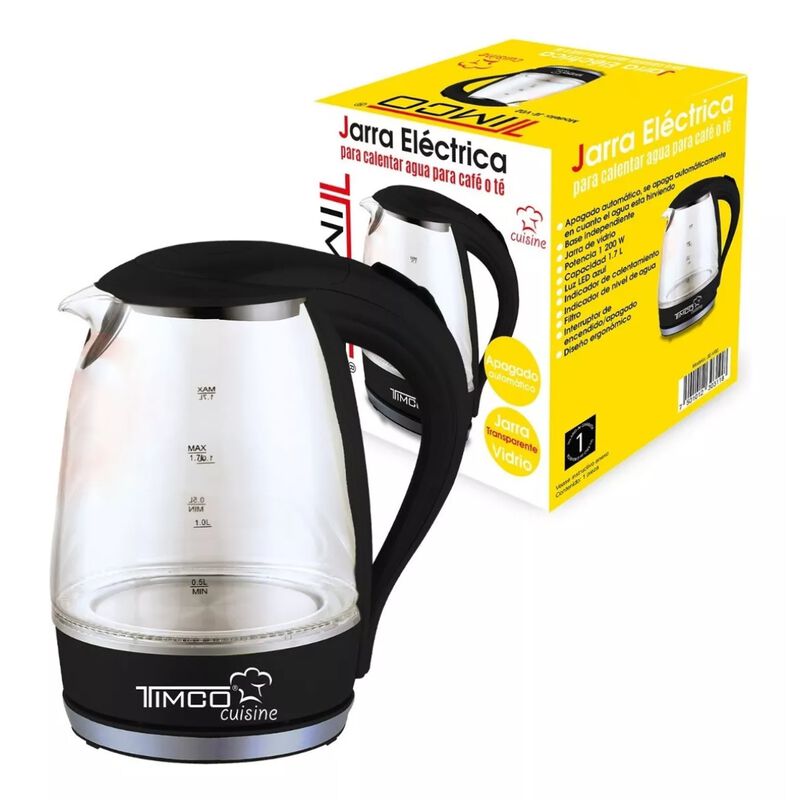 Jarra Electrica Timco capacidad de 1.7L Vidrio ... image number null