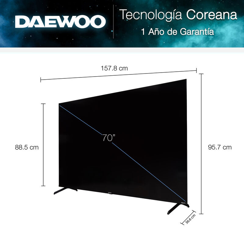 Daewoo Pantalla  Smart Tv 70 Pulgadas  4k Uhd L... image number null