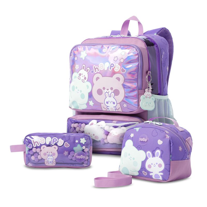 Kit Escolar Mochila Mediana, Lonchera Y Lapicer... image number null