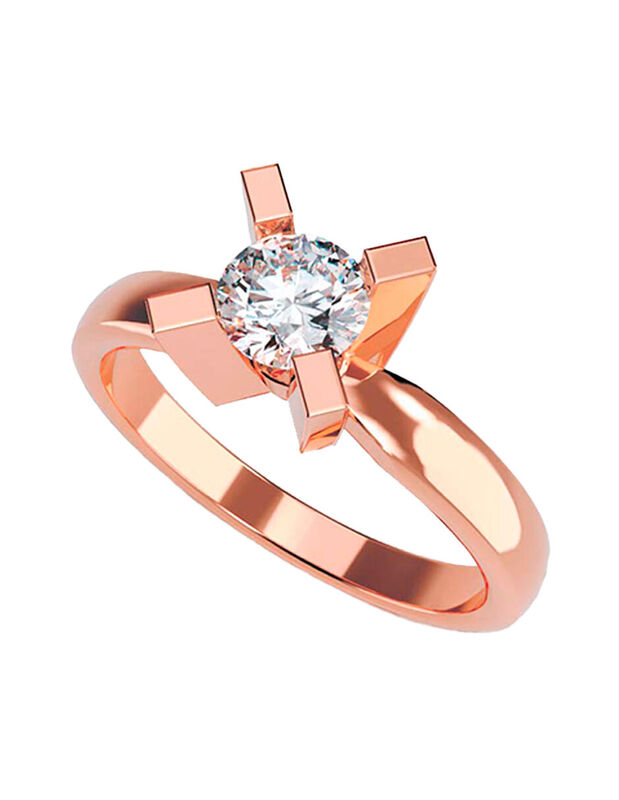 Anillo de Compromiso de 14K con Diamante de Lab... image number null