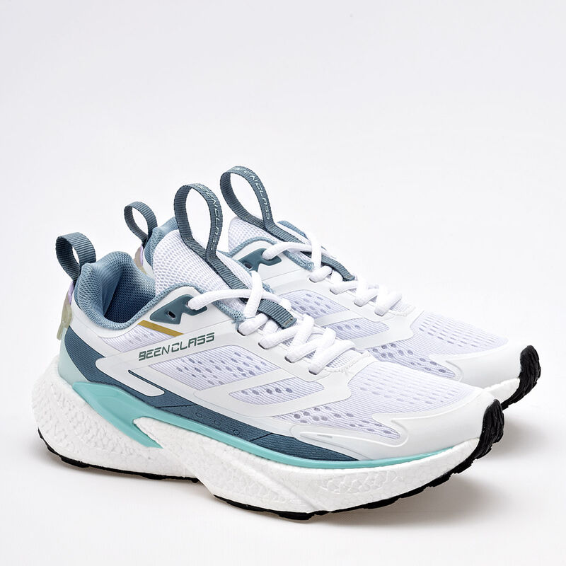 Been Class Tenis urbano para mujer blanco azul ... image number null