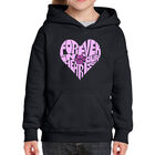 Sudadera Con Capucha Word Art Para Ni&ntilde;a - Forever In Our Hearts - Negro